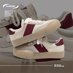 HUANQIU Women's Lace-up Low Outdoor Skate Shoes Lightweight & Comfy
