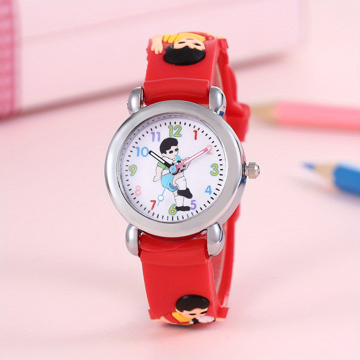 Colorful Cartoon Kids Football Watch