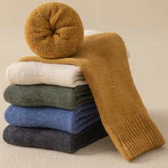 5 Pairs Women's Winter Boot Socks Thickened Warm Mid Tube Socks