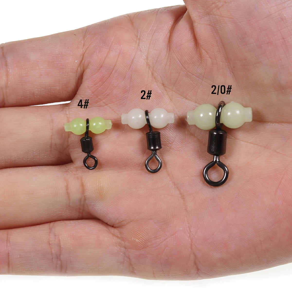 20pcs 4 2 2 0 Luminous Cross line Rolling Swivels Fishing Rigs Connector