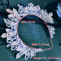 Handcrafted Bridal Tiara Vintage Embellished Wedding Hair Crown