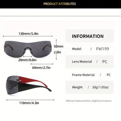 Y2K Gradient Rimless Sunglasses UV400