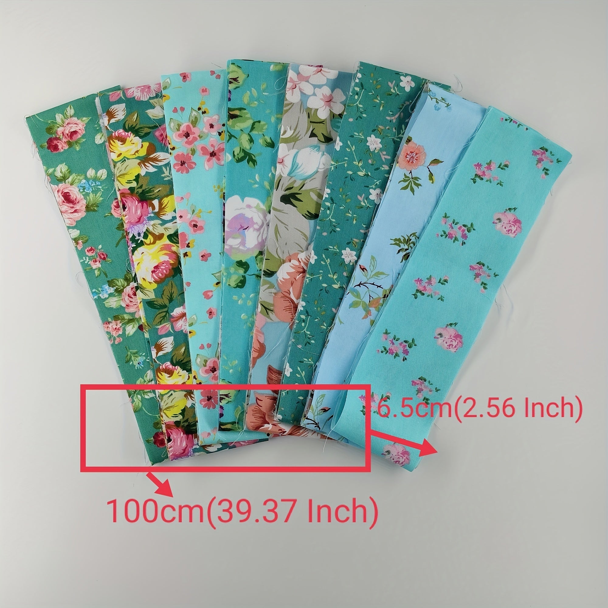 8pcs Twill Tie Cotton Jelly Roll Patchwork Cloth Set DIY Crafts