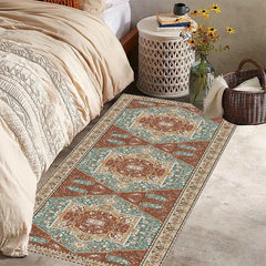 Vintage Leaf Print Kitchen Rug Soft and Absorbent