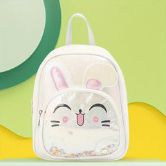 Rabbit Ears Backpack for Girls with Colorful Sequins Waterproof Lightweight Bag