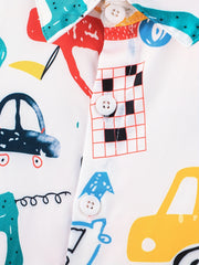 Boys Cartoon Graphic Long Sleeve Shirt