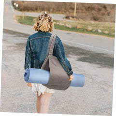 Large Capacity Yoga Mat Storage Bag Canvas Outdoor Exercise Fitness Suit Bag