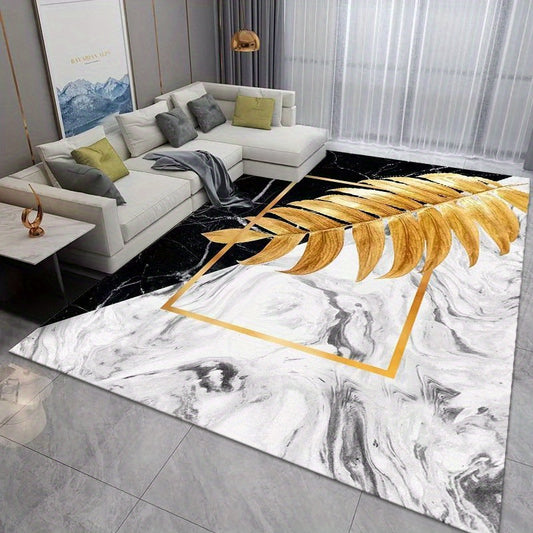 Modern Area Rug for Living Room Soft Polyester Fiber Carpet