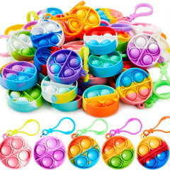 30pcs Mini Silicone Pop Fidget Sensory Toys for Ages 3-6, Party Favors