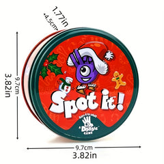 Spot It Iron Box For Kids Family And Party Puzzle Card Game