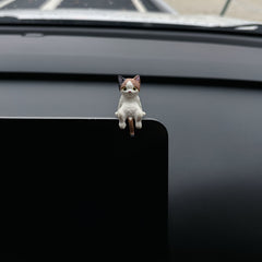 4pcs Cartoon Cat Car Dashboard Decorations ABS Resin Figurines