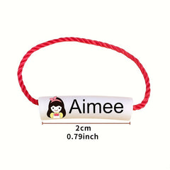 12pcs Custom Name Circle Buckle Reusable Lanyard School Bag Shoes