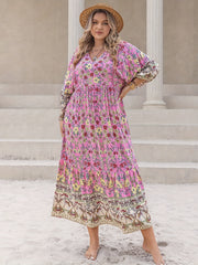 Boho Dress Women's Plus Maxi Dress