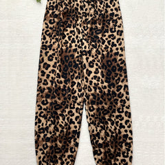 Leopard Print Harem Pants for Women