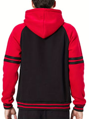 Men's Warm Fleece Hoodie with Drawstring & Pocket