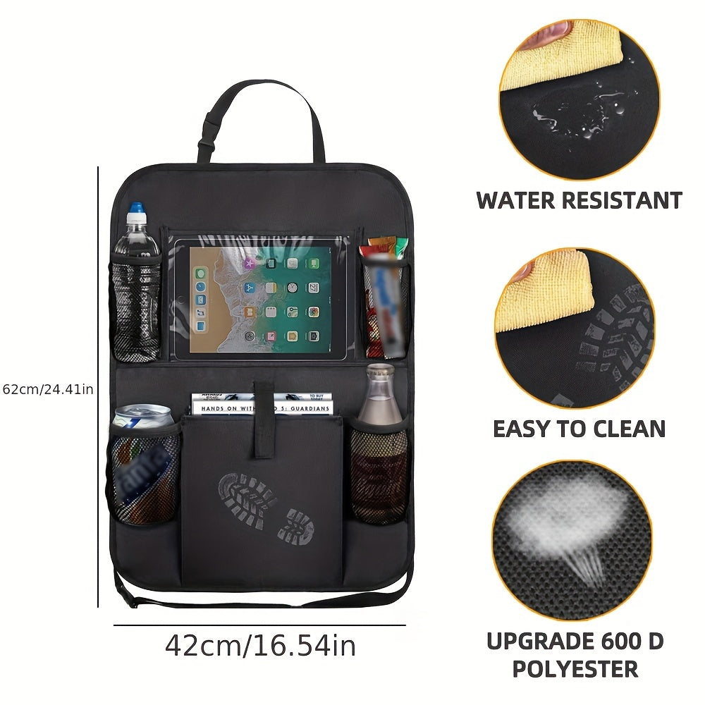 Car Backseat Organizer with Tablet Holder for Travel Road Trip