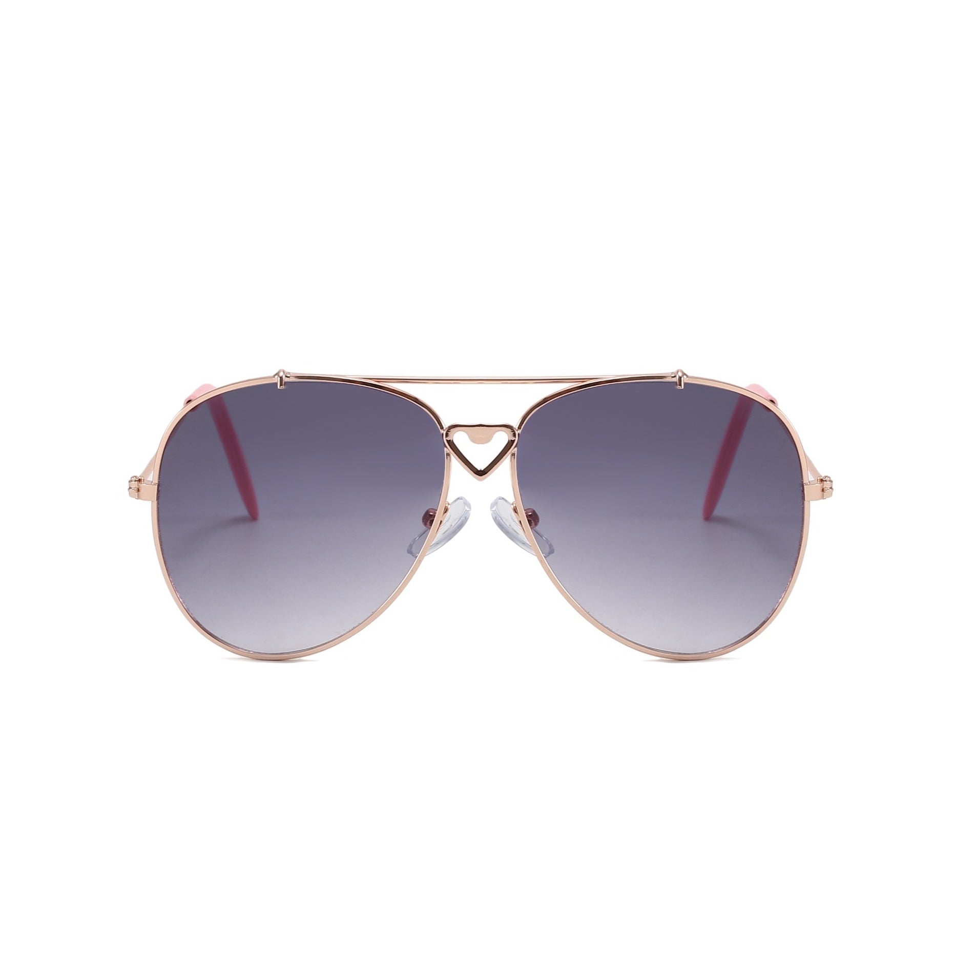 Heart Decor Metal Sunshade Sunglasses for Girls & Boys
