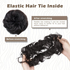 16 Cm Brazilian Human Hair Messy Bun Chignon Extensions