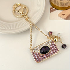 Crystal Handbag Keychain Hanging Key Ring Purse Bag Backpack Car Charm