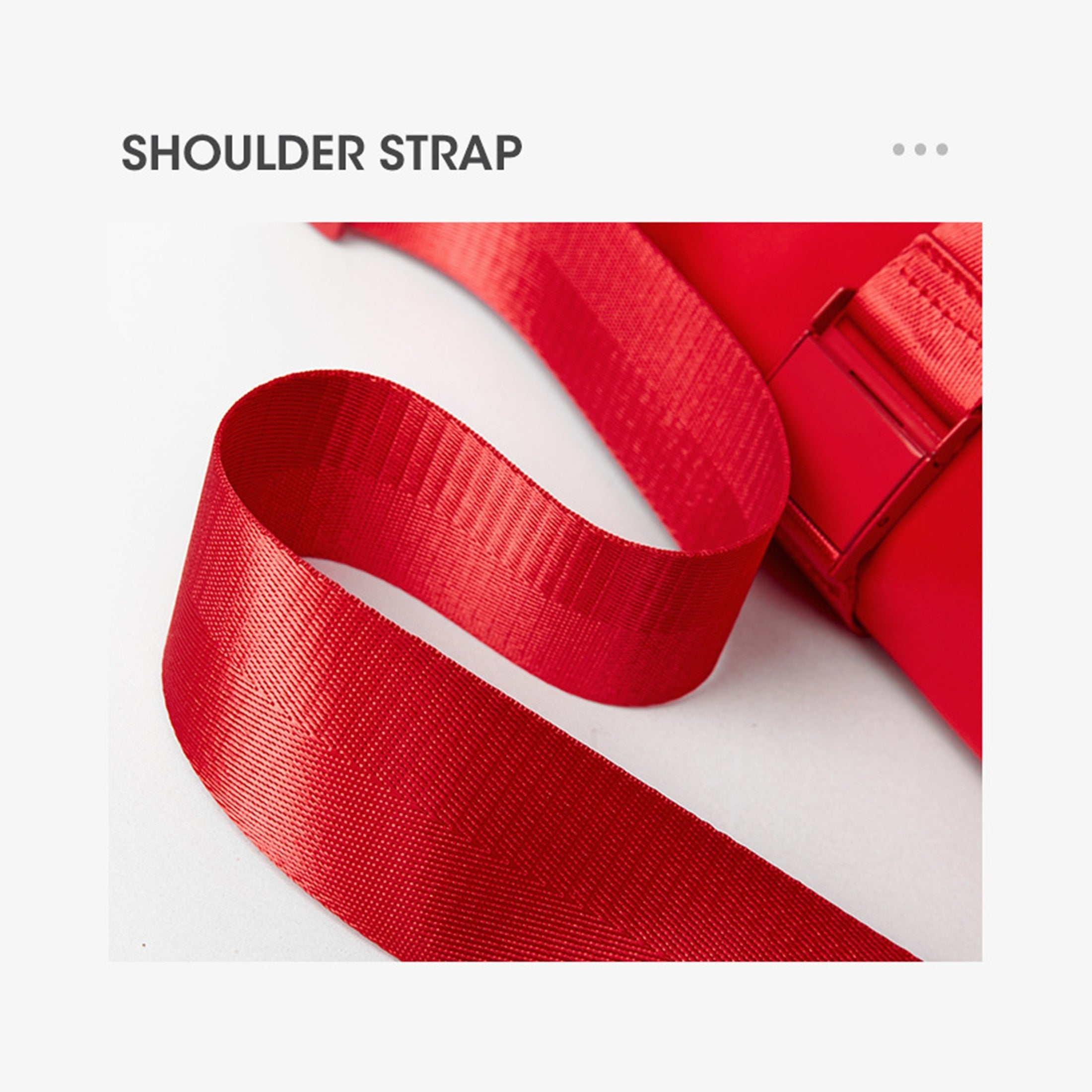 Red Shoulder Crossbody Bag Large Capacity Casual Sports Bag