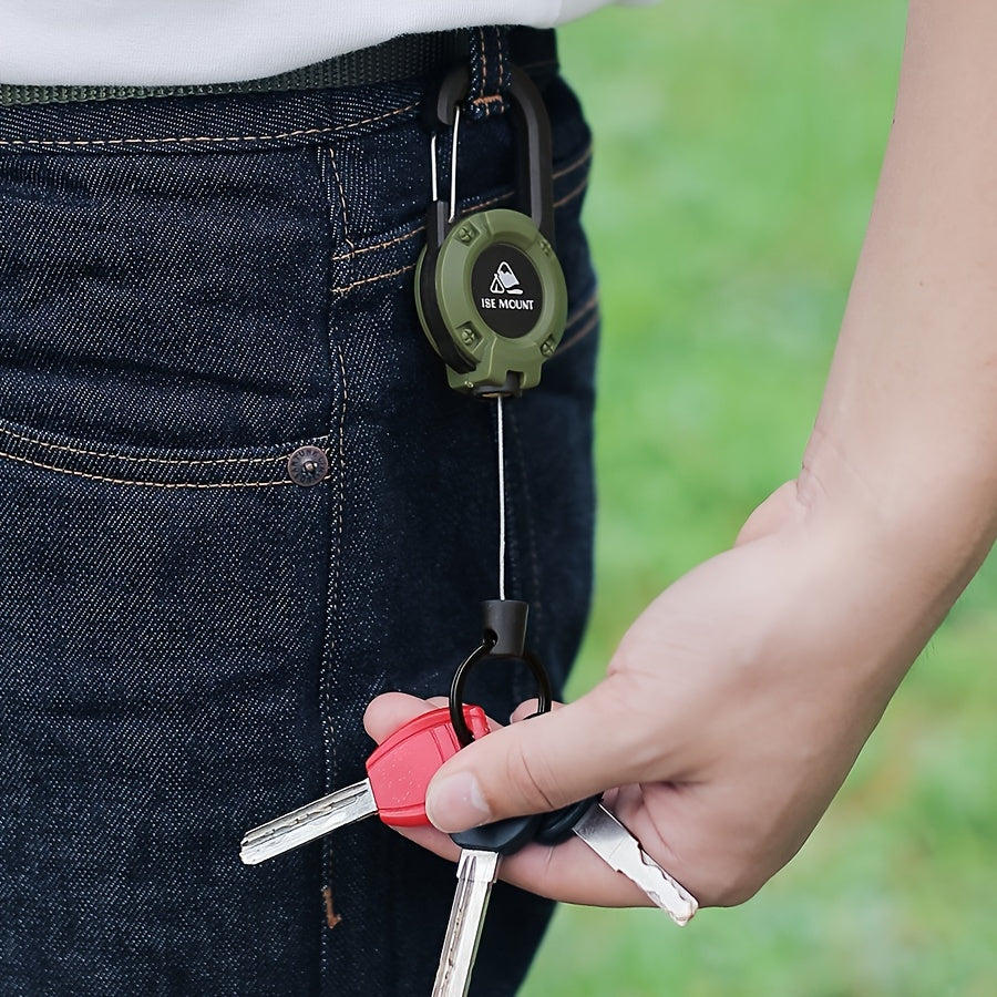 Retractable Carabiner Keychain for Camping