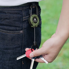Retractable Carabiner Keychain for Camping