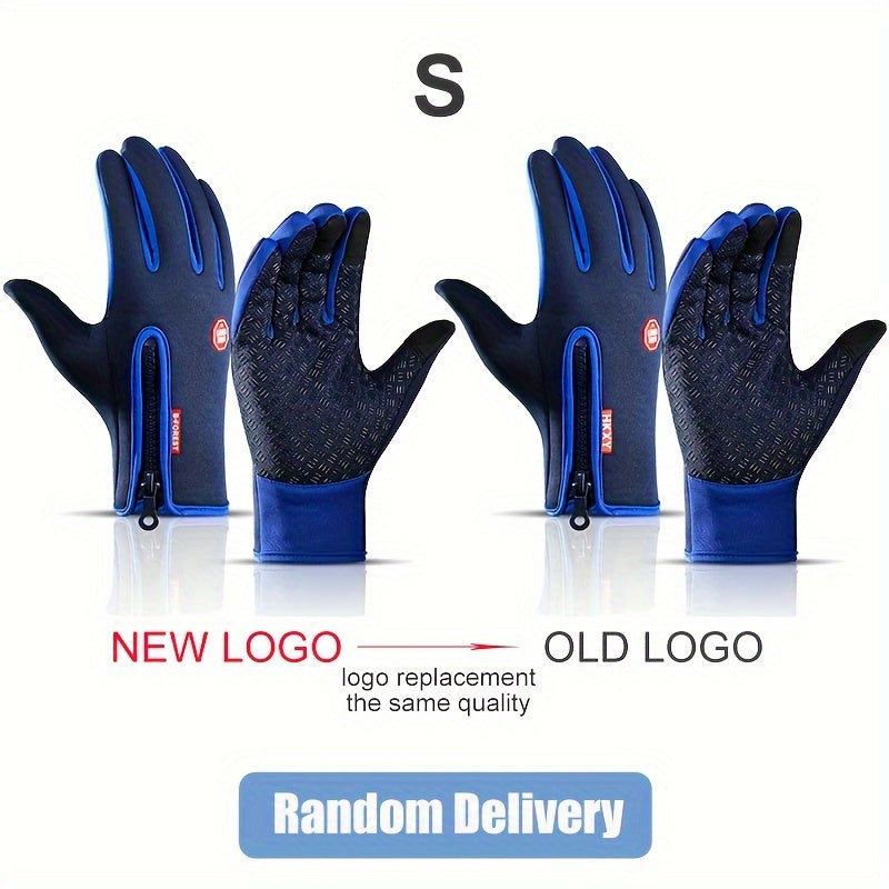 Outdoor Sports Fleece Gloves Touchable Screen Windproof Cycling Gloves