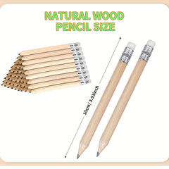 Natural Wood Golf Pencil Half Pencil With Eraser Mini Pencil
