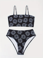 Sun Print High Stretch Cami Top & Panty Swimsuit Set