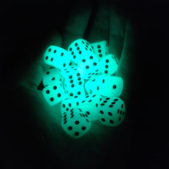 6pcs Glowing 14mm Round Dot Dices for Table Games