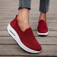Women's Slip On Mesh Sneakers Air Cushion Shoes Non slip Platform