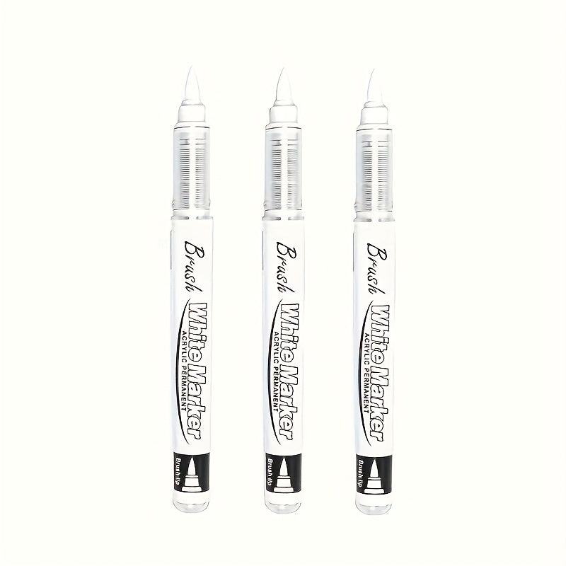 3pcs Waterproof Acrylic Ink Marker Pens for DIY Crafts & Art Supplies
