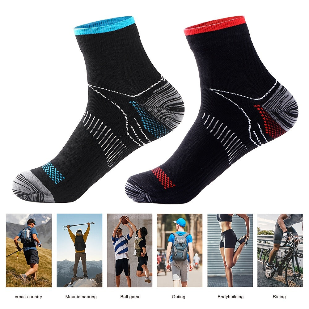 6pairs Sports Compression Socks Arch Support Breathable Comfortable Ankle Socks