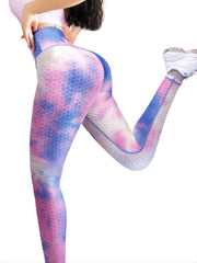 High Waist Honeycomb Textured Sports Leggings