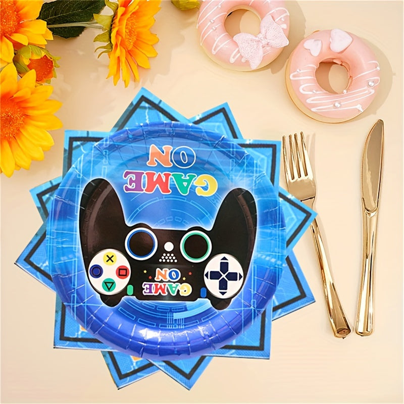 40pcs Video Game Birthday Party Tableware Set Gaming Happy Birthday Supplies