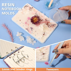 3Pcs Notebook Cover Resin Casting Molds Kit For A5 A6 A7