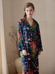 Floral Print Pajama Set Long Sleeve Top & Pants