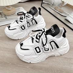 Women's Chunky Sneakers Breathable Thick Bottom Sport Shoes