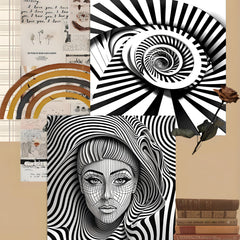 Illusionary Block Adult Coloring Book 24 Pages Single Sided Print for Relaxation