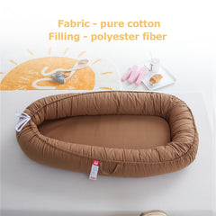 Organic Cotton Baby Lounger Nest Soft and Breathable Co Sleeping Bed