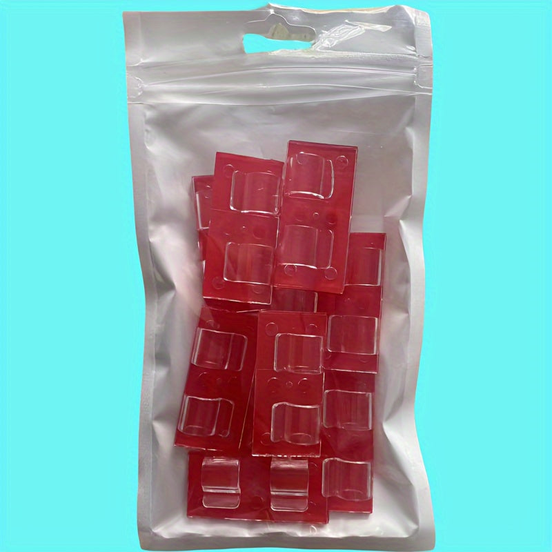 10pcs Xmas Lantern Hook Adhesive Double-sided Tape Cable Clamp