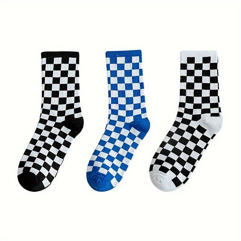 Plaid Print Socks Breathable All-match Stockings Women's Hosiery