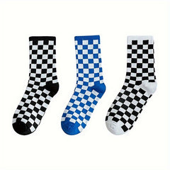 Plaid Print Socks Breathable All-match Stockings Women's Hosiery