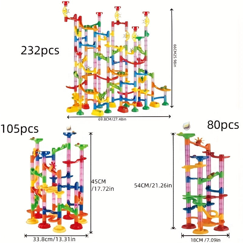 Colorful Marble Run Track Set for Children Ages 3