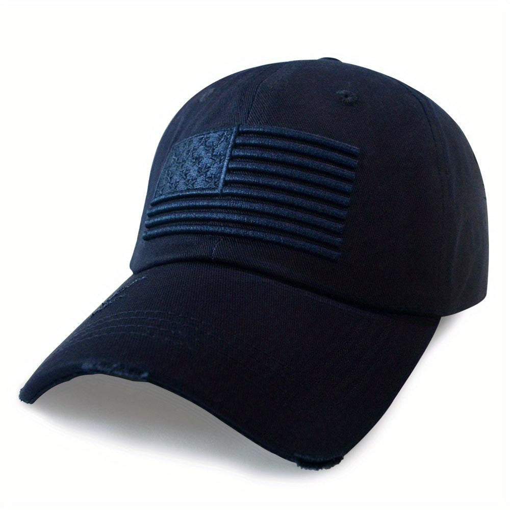 Old Fashioned 3D American Flag Baseball Cap