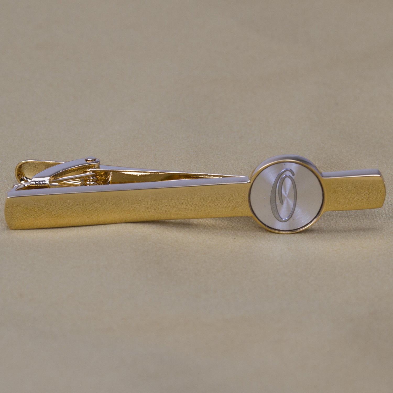Business Casual Letter Print Copper Tie Clip Gift for Men O