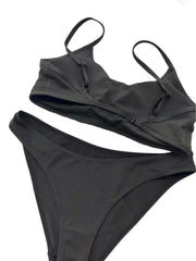 Solid Sexy Sports Set: Bra & High Stretch Briefs
