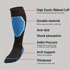 Kids Skiing Socks Thickened Breathable Quick Drying Non Slip Sweat Absorbing