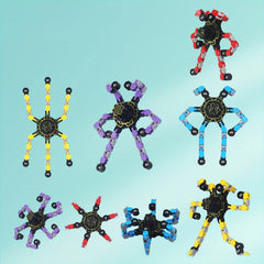 2pcs Transformable Fidget Spinner Toys for Kids Colorful Durable Plastic