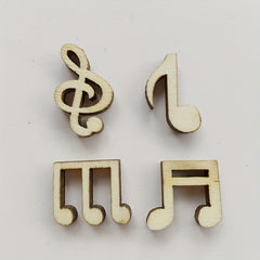 50pcs 15mm Wood Hollow Out Music Crafts Wedding Decoration